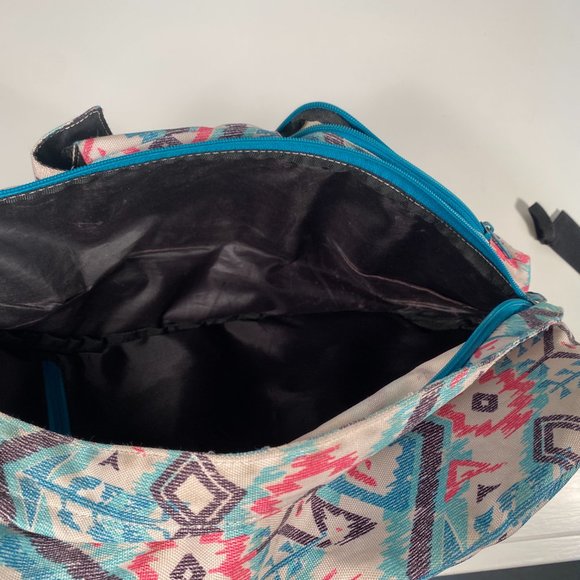 Kavu Multi-Color Aztec Print Canvas Rope Sling Bag - Picture 5 of 6